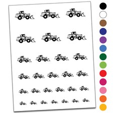 Bulldozer Construction Building Vehicle Temporary Tattoo Water Resistant Set