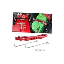 Battery Hold Down Sets, Billet Aluminum Alloy Car Battery Tie Down Red