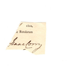 Isaac Corry Signed Clip 1802 / Autograph British Politician