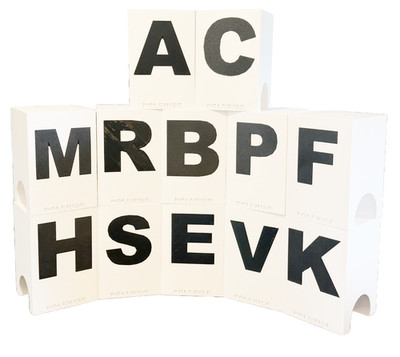 PoleRise Dressage Arena Marker Blocks 8 Letter Set Horse Arena Markers USA