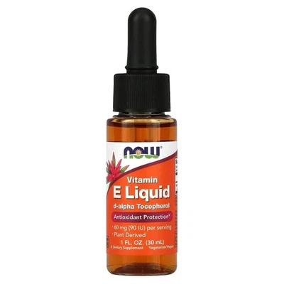 NOW FOODS, VITAMIN E LIQUID 90IU d-alpha Tocopherol​ 30ml SUPER PREIS - Bild 1 von 2