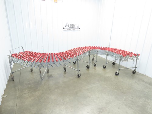 NestaFlex 24"W x 26' Expandable Gravity Flex Conveyor Plastic Skatewheel *Read*