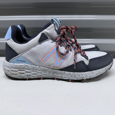 New Balance Hierro v6 Shoes Mens Size 8 Gray Blue All Terrain Trail Fresh Foam