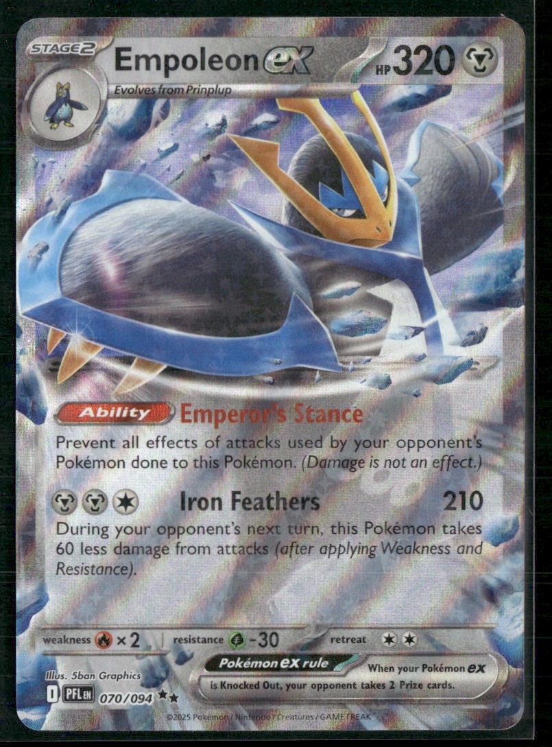 ME02: Phantasmal Flames #070/094 Empoleon ex Near Mint or Better