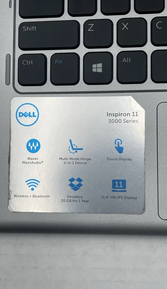 Dell Inspiron 11 3000 P20T 11.6" Touch 2 In 1 Laptop Intel Pentium Win8 No HDD - image 3 of 4