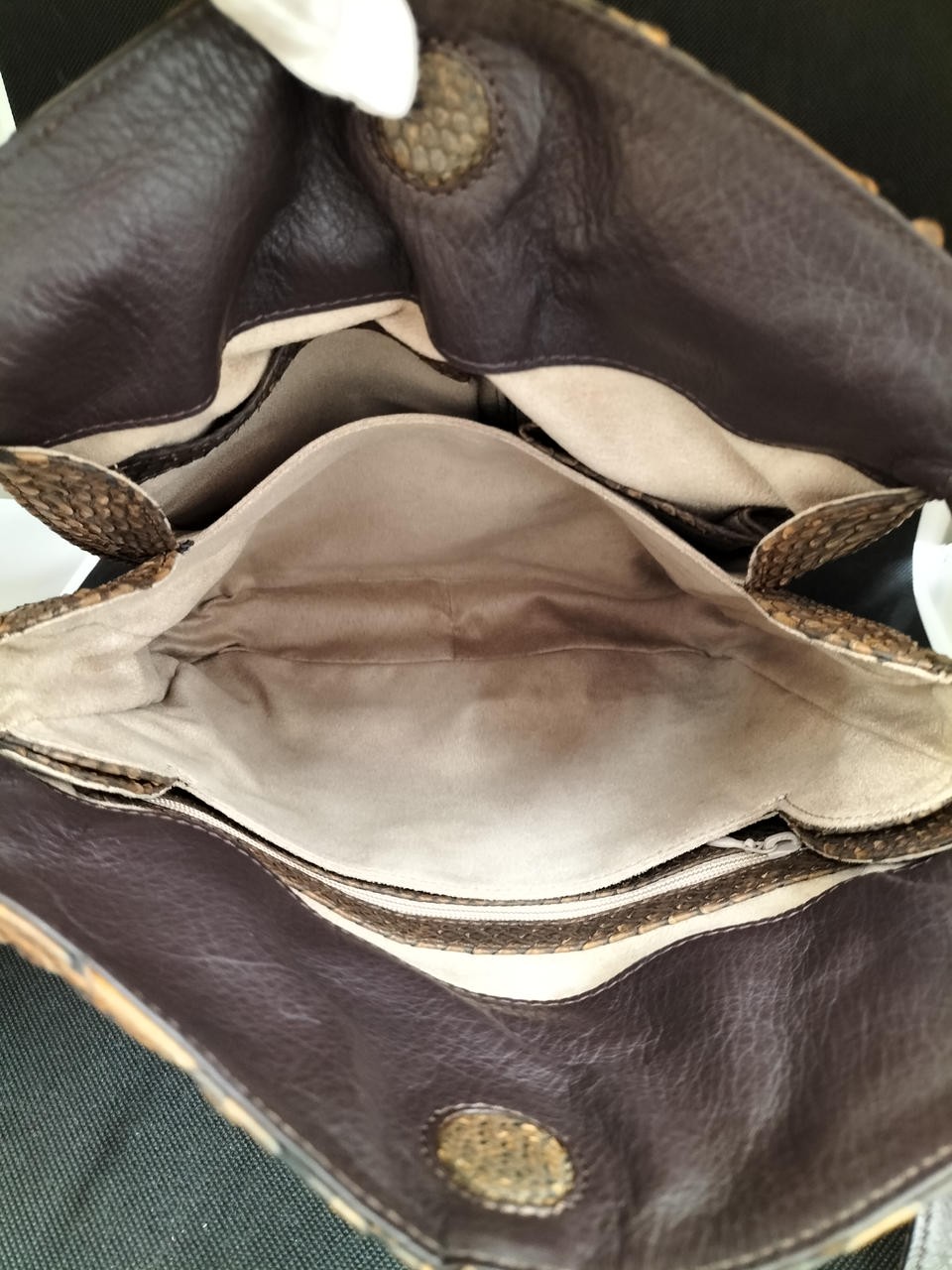 Not Selectable Python Genuine Leather Shoulder Bag - image 5