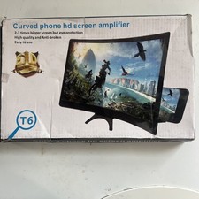 T6  12 inch curved phone screen magnifier hd amplifier with phone stand