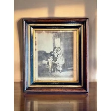 Antique Engraving in Victorian Shadow box Frame-Cries of London-16x14-Trades Art