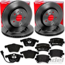brembo BREMSSCHEIBEN + BELÄGE VORNE + HINTEN für VW GOLF 5 R32 PASSAT 3C AUDI A3