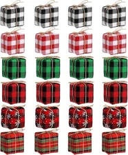Chivao 24 Pcs Christmas Tree Decorations Mini Presents 1.18 in, Multi Color 