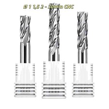 M2-AL HSS Schaftfräser 4 Flöte Spiralnut Fräser für Stahl, Ø 1 1,5 2 - 30mm CNC