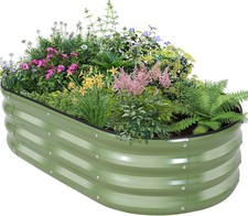 Galvanized Raised Garden Bed Outdoor - 4 2 1ft Planter Raised Beds for Gardening
