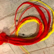 5 SE Single Ended Fire Flame Dreads Dreadlocks Hair Extensions NEW