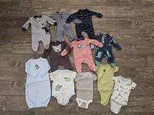 Newborn Baby Sleeper Set Lot of 11 Excellent Condition, 7 Sleepers, 4 Bodysuits