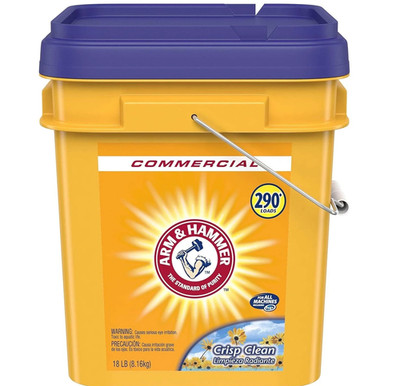 Arm & Hammer powder laundry detergent, crisp clean, 18 lb pail