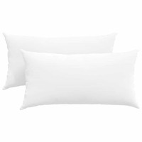 Sofakissen 2 Pcs Weiß 80 X 40 Cm Stoff