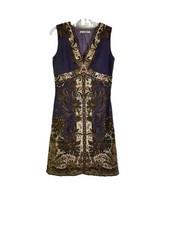 Vintage Y2K Fairy Forest Goblin Dress Womens 6 Rainbow Paisley Embellished