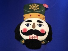 New Plush Nutcracker Christmas Ornament by Holiday Time 14  Decorative Pillow