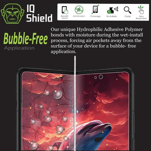 IQShield Screen Protector Compatible with Samsung Galaxy Z Fold 3 (2-Pack) - Picture 8 of 12