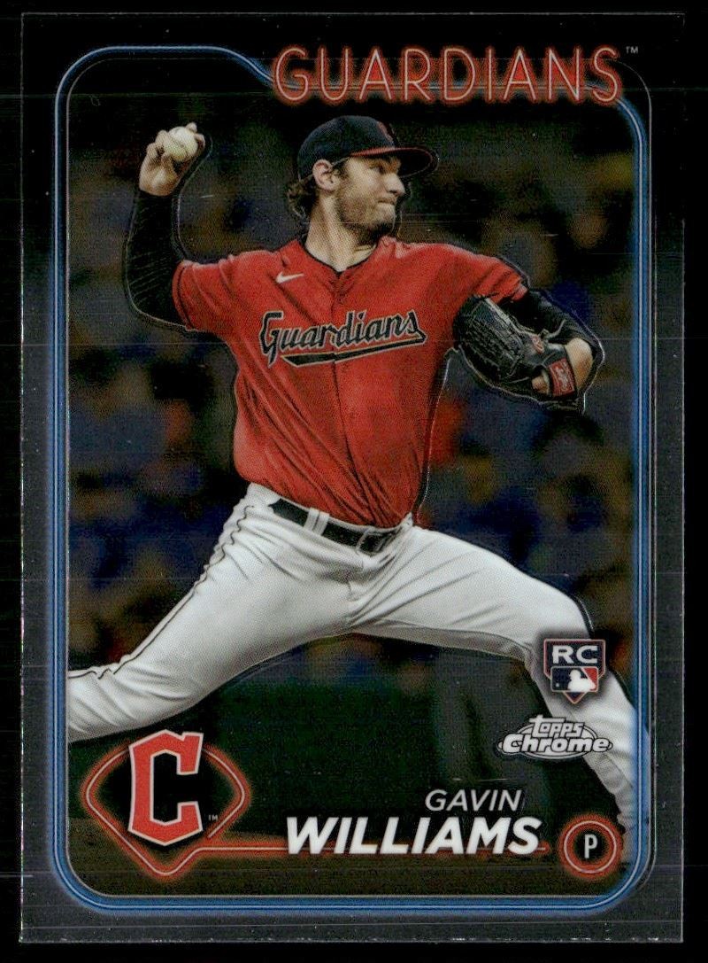 Gavin Williams Rookie 2024 Topps Chrome Cleveland Guardians #15