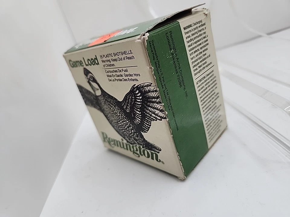 Remington Game Load 20 Gauge Shotgun Shell Empty Box Bobwhite Quail Cabin Decor - Image 3 of 4