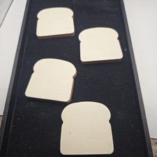 Vinatge Set Of 4 Toast shape for pretend play plastic kids play food