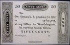18__ 50 Cents CU + Details Worthington Ohio Fractional 50c Note w/ Cut Cancel NR — photo 1