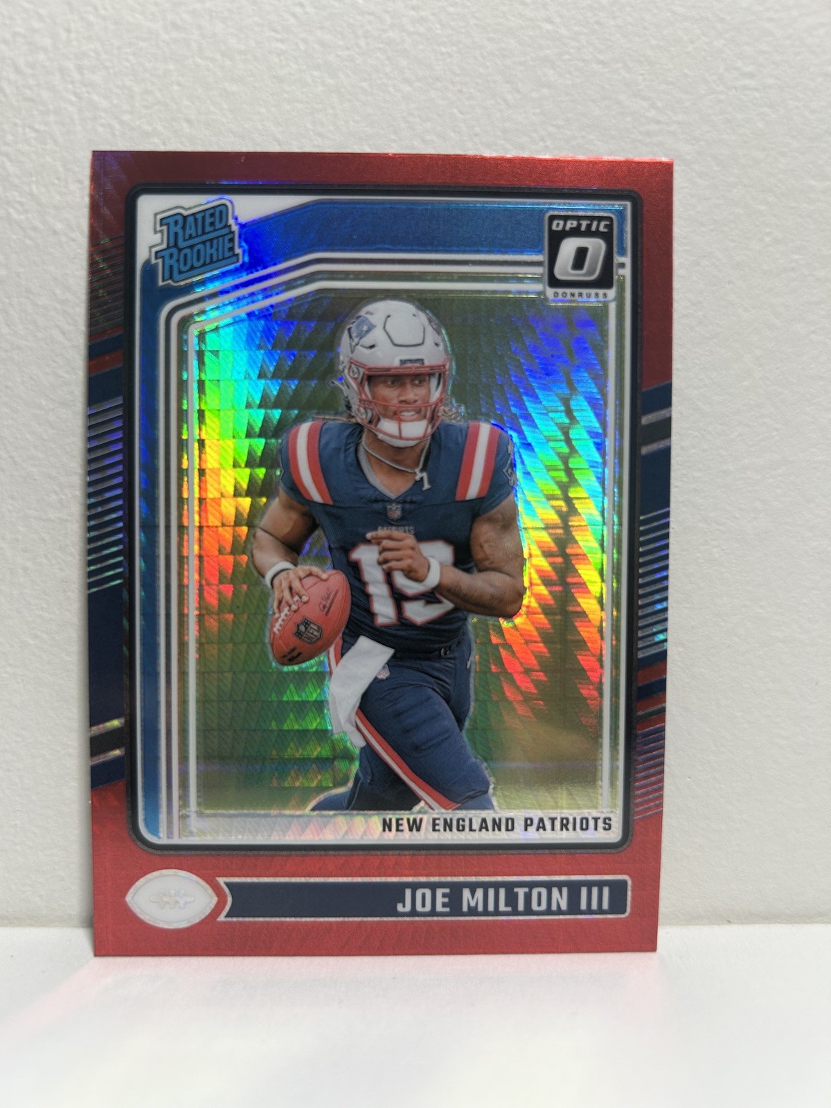 2024 Panini Donruss Optic - Rated Rookie Joe Milton III #255 Red Hyper Prizm