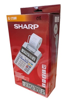 Sharp Druck Taschenrechner EL1750V 12 Ziffern Tischbuchhaltung OPEN BOX