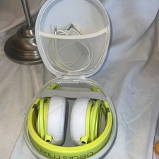 Beats Mixr Mixer Headphones Yellow/Green w/ audio cable and case