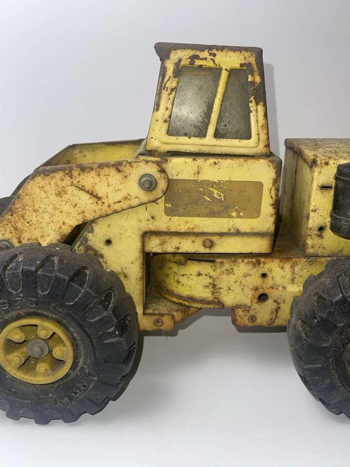 Cargador frontal de acero prensado Mighty TONKA XMB-975 vintage años 70 Foto 3 de 4
