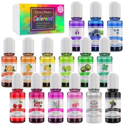Epoxy Resin Pigment  15 Color Liquid Epoxy Resin Dye  Highly Concentrated Epo...