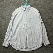 Tommy Hilfiger Golf Button Down Long Sleeve Shirt Men's XL Light Blue - Flaws