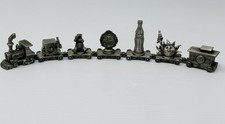 95 Fort Pewter Coca Cola Coke Train Car Engine Caboose Railroad Set 7 Figurines