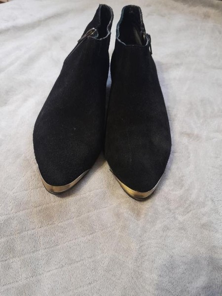Women Patrizia Pepe Ankle Boots Black Suede 38