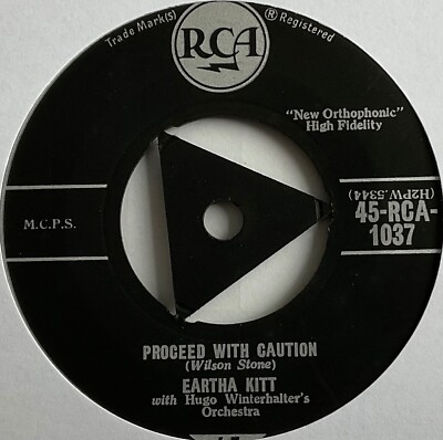 Eartha Kitt - Proceed With Caution - 7'''' Vinyl Single