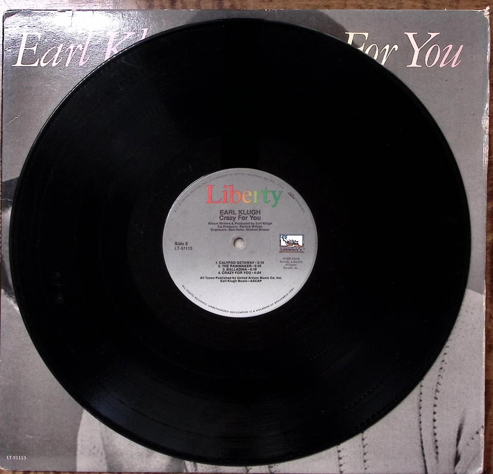 EARL KLUGH CRAZY FOR YOU LIBERTY RECORDS VINYL LP 206-26 - Image 4 of 4