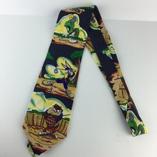 Looney Tunes Mania Mens Novelty Silk Necktie Tie Taz Bugs Marvin Tweety Golf