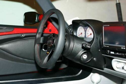 MOMO TUNER Black 350mm Steering Wheel Leather With Red Stitching "US MOMO Dealer - Bild 2 von 4