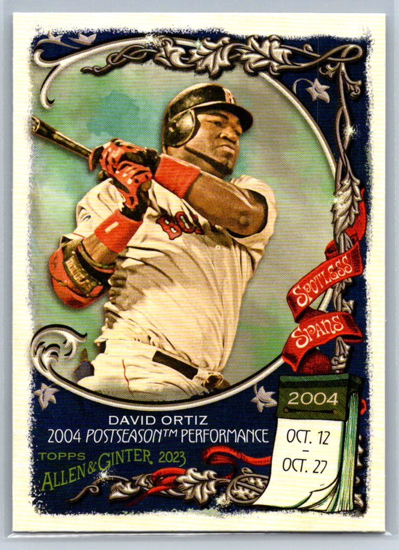 2023 Topps Allen & Ginter SS46 David Ortiz Spotless Spans eBay
