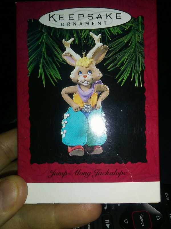 Hallmark Keepsake Ornament Jump Along Jackalope 1994 in Original Box MIB
