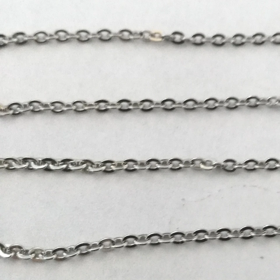 1 METRE de CHAINE Soudée ACIER INOXYDABLE MAILLON 1,5x1,5mm HYPOALLERGENIQUE