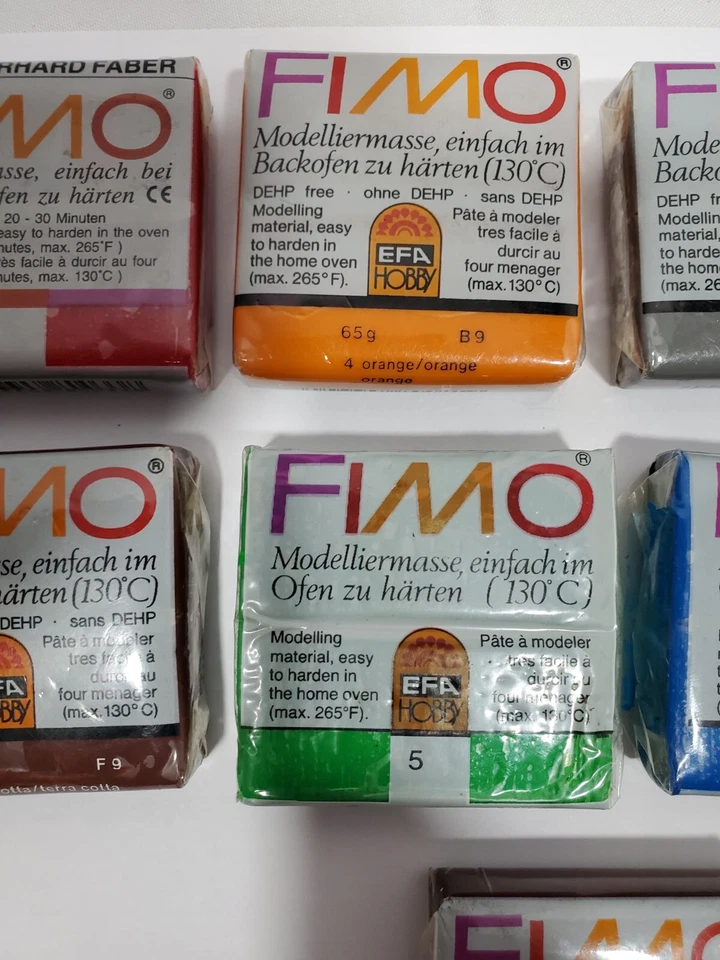Lot of 9 (65g/ 2.29 oz) Fimo Polymer Clay Mixed Color Lot - Image 3 of 4