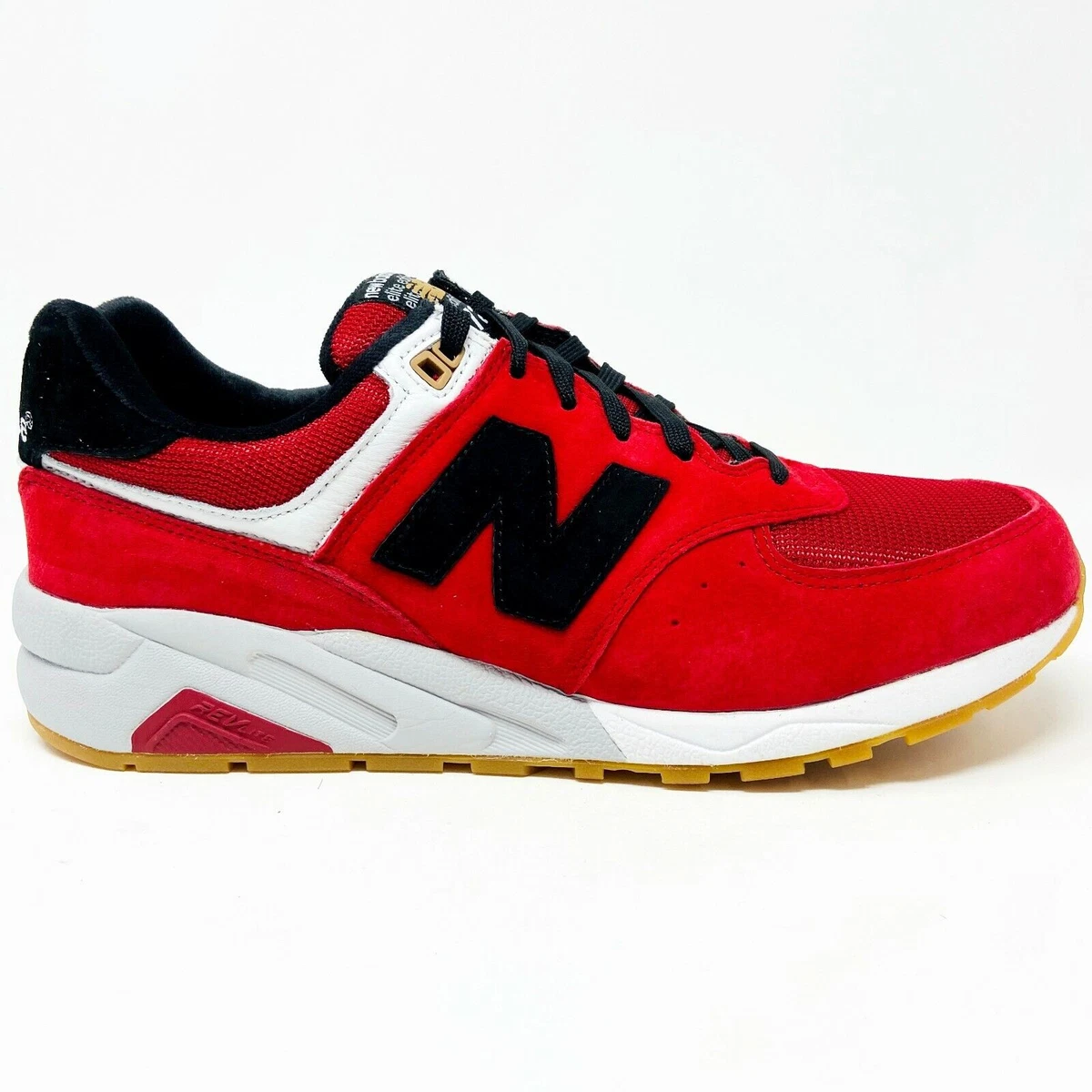 New Balance 572 Classics Elite Suede Red Black Gum Mens Size 11.5 MRT572RG