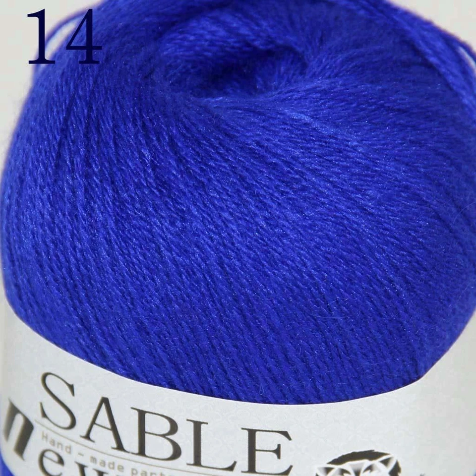 Sale 8 Skeins Super Pure Sable Cashmere Scarves Hand Knit Wool Crochet Yarn 14 - Image 4 of 4