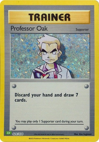 Pokemon PROFESSOR OAK - CLV 024/034 Classic Collection - HOLO