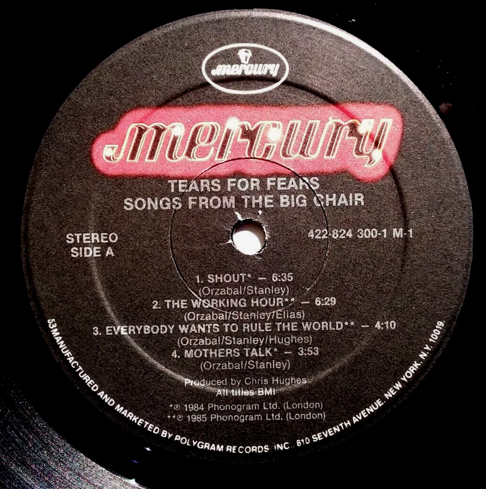 TEARS FOR FEARS – Songs from The Big Chair - Vinyl LP 1985 Mercury HYPE SHRINK - Image 4 of 4