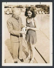 1938 Max Factor, Famous Hollywood Make-Up Artist Vintage Photo