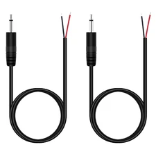 Fancasee 2-Pack 3 Ft Replacement 3.5Mm 1/8" Male Plug to Bare Wire Open End