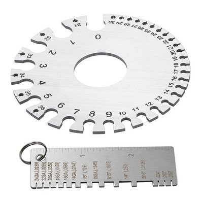 Practical Steel Round Wire Thickness Measuring Gauge Diameter Gage Tool QK
